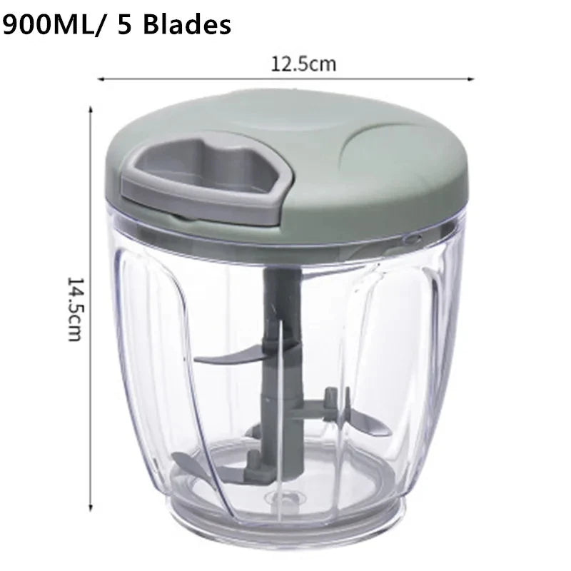 Manual Vegetable & Garlic Chopper – 500ml / 900ml