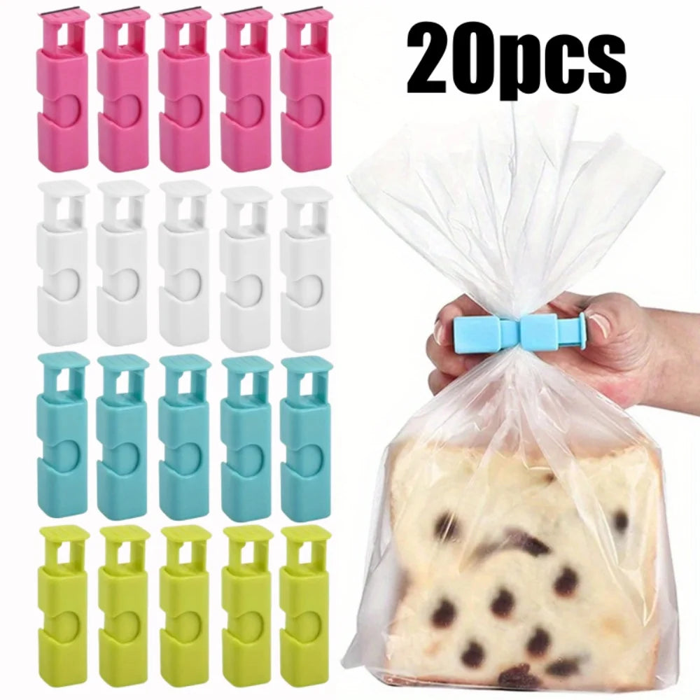 Reusable Plastic Food Bag Clips – 4/20-Piece Set