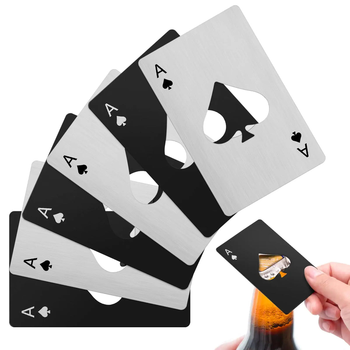 Ace of Spades Stainless Steel Bottle Opener – Card Size