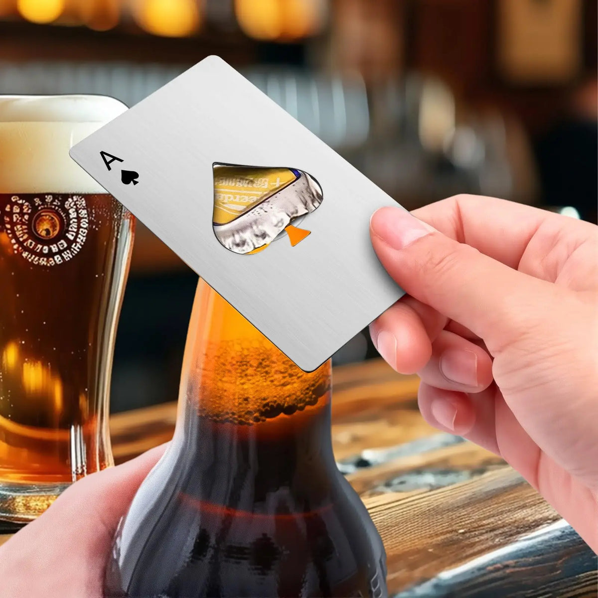 Ace of Spades Stainless Steel Bottle Opener – Card Size