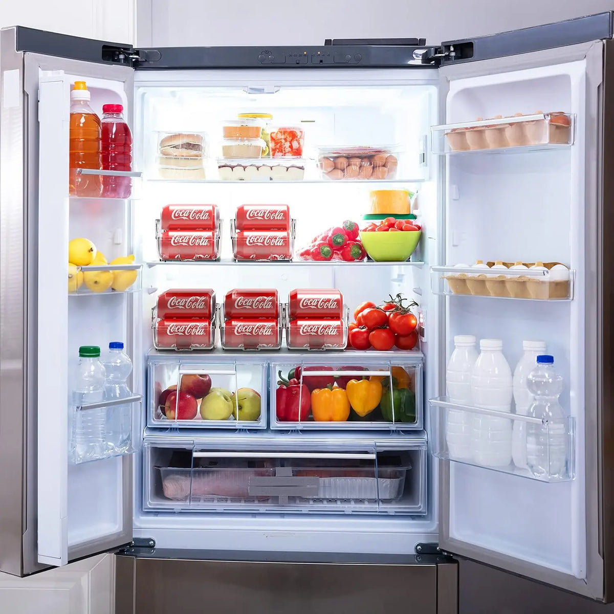 Soda Can Dispenser & Refrigerator Organizer – 1 or 2 Pack