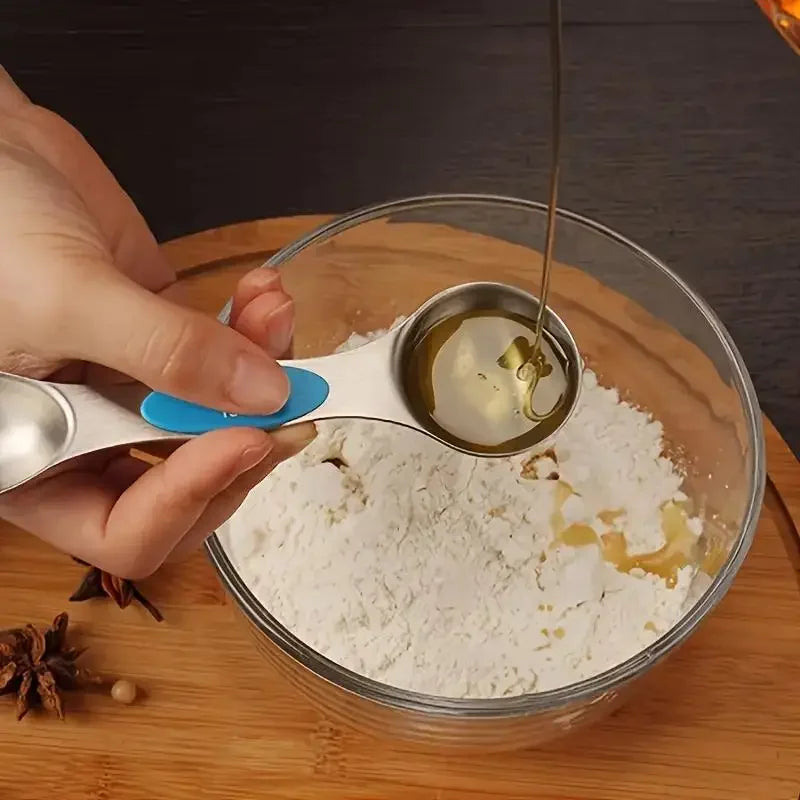 9-Piece Double-Ended Measuring Spoon Set with Magnetic Design