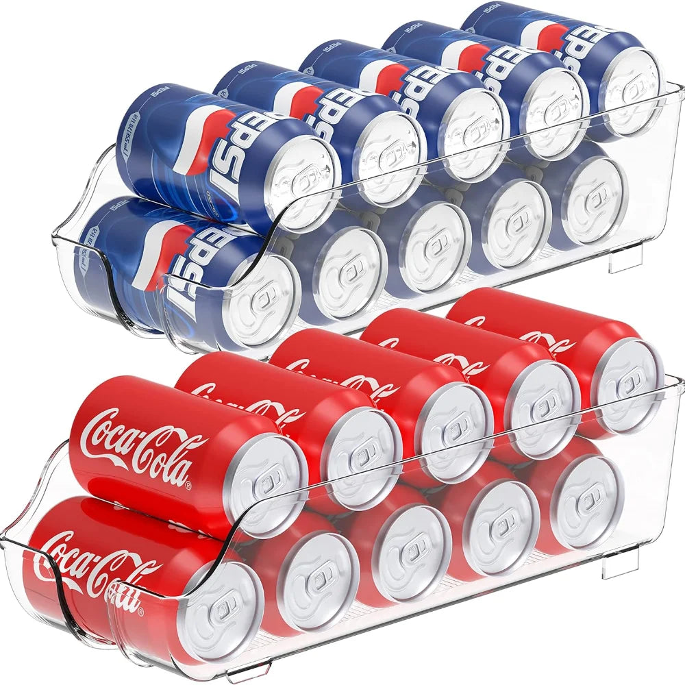 Soda Can Dispenser & Refrigerator Organizer – 1 or 2 Pack