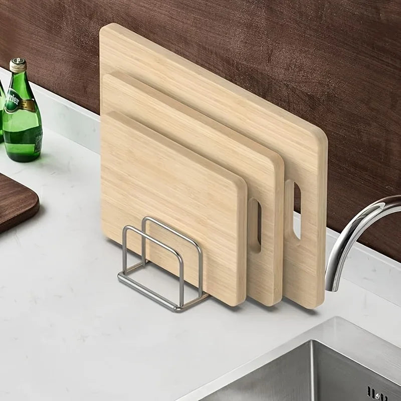 Pot Lid & Cutting Board Organizer Rack – Space-Saving Kitchen Storage