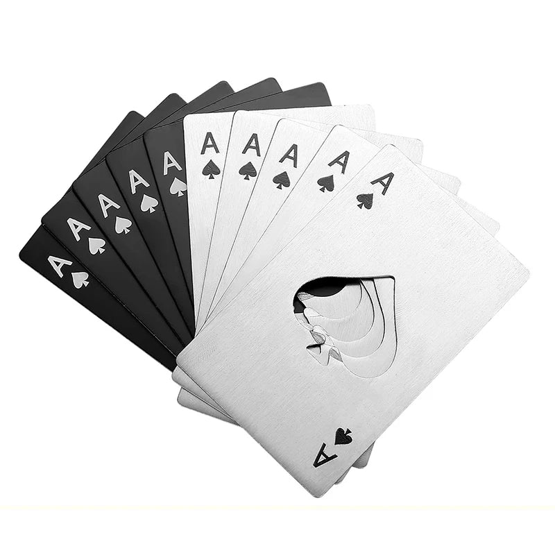 Ace of Spades Stainless Steel Bottle Opener – Card Size