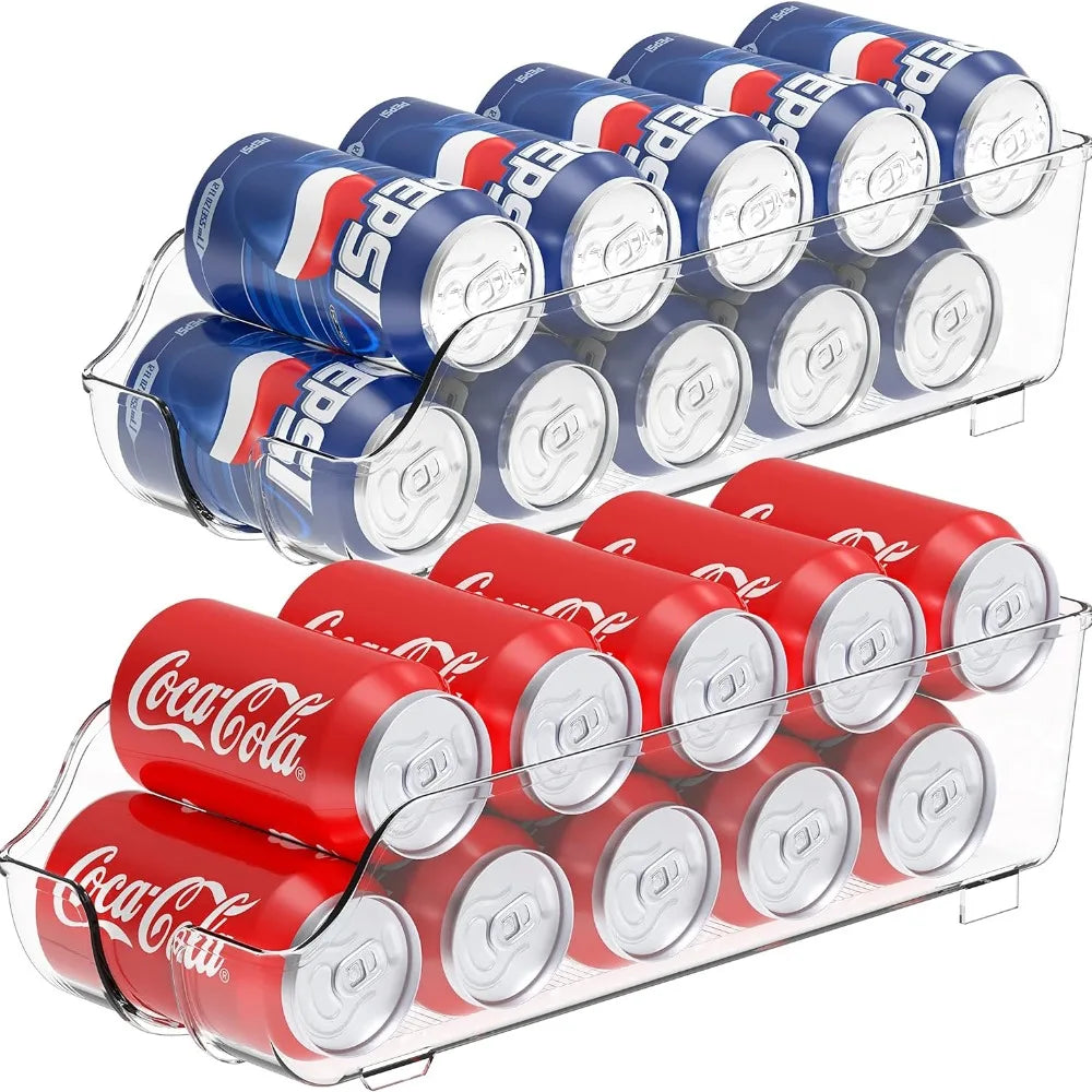 Soda Can Dispenser & Refrigerator Organizer – 1 or 2 Pack