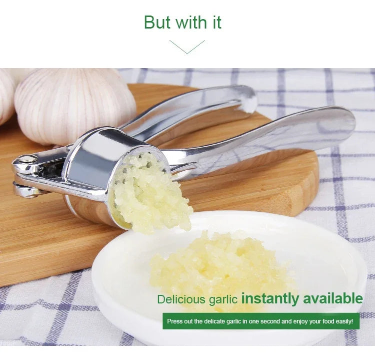 Stainless Steel Garlic Press & Ginger Masher