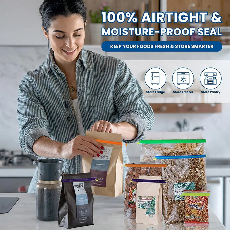 Reusable Plastic Food Bag Sealing Clips – 5/10 Pieces