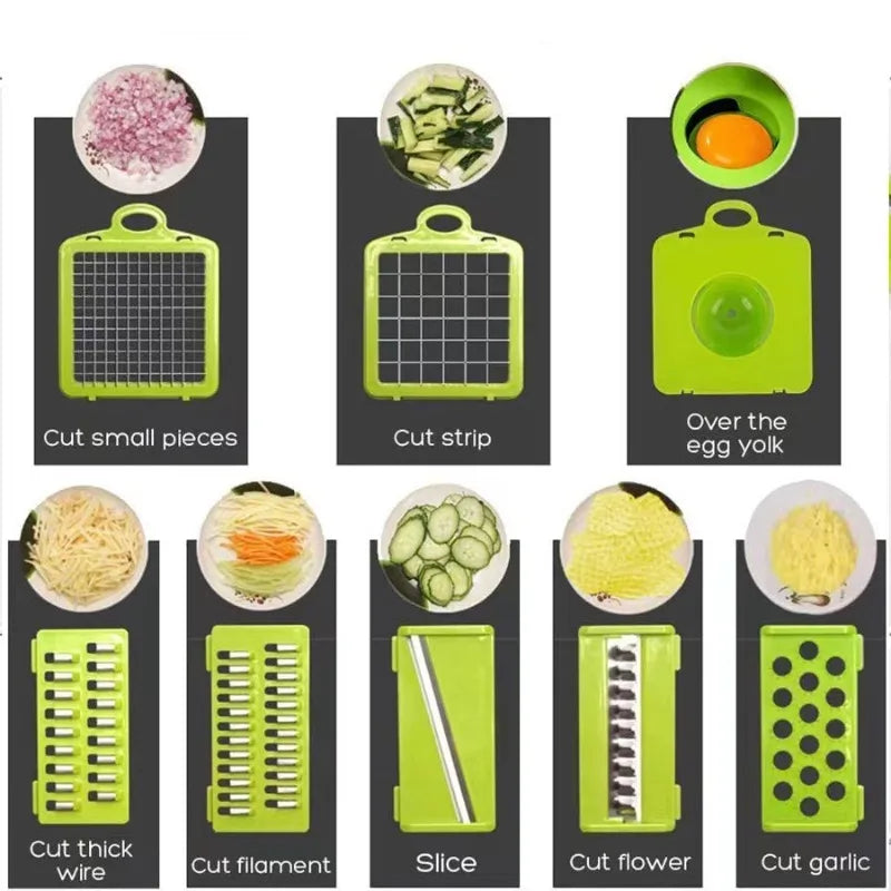16-in-1 Vegetable Chopper & Slicer with Storage Container