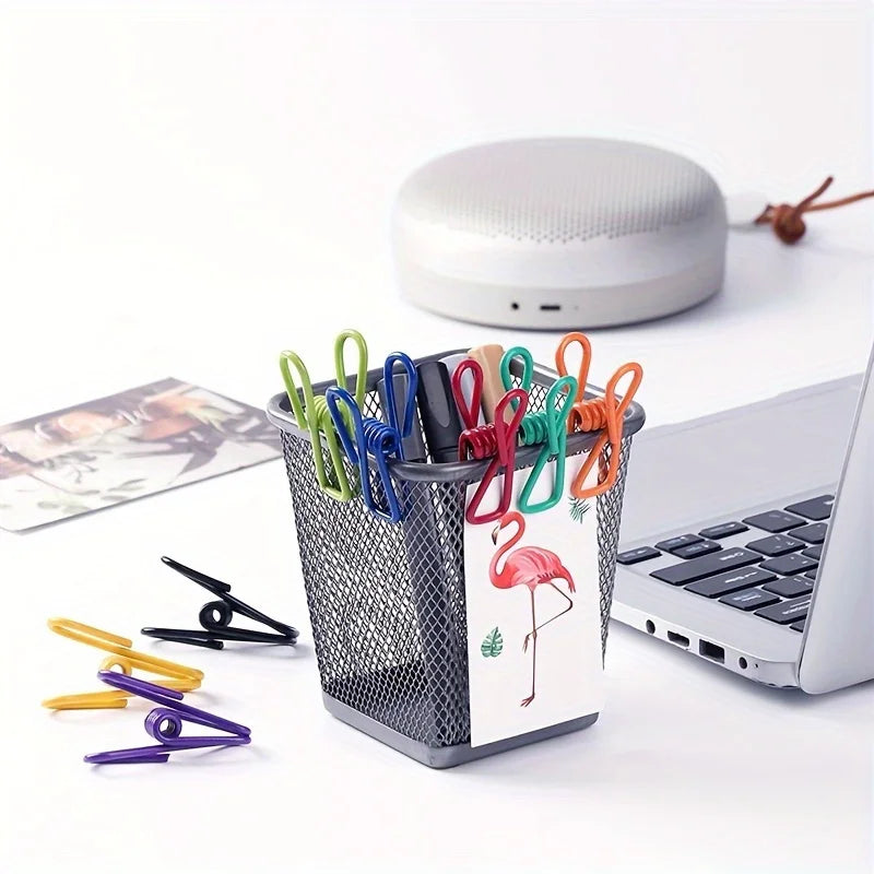 10-Piece Colorful PVC-Coated Steel Clips – Multi-Purpose Bag Clips