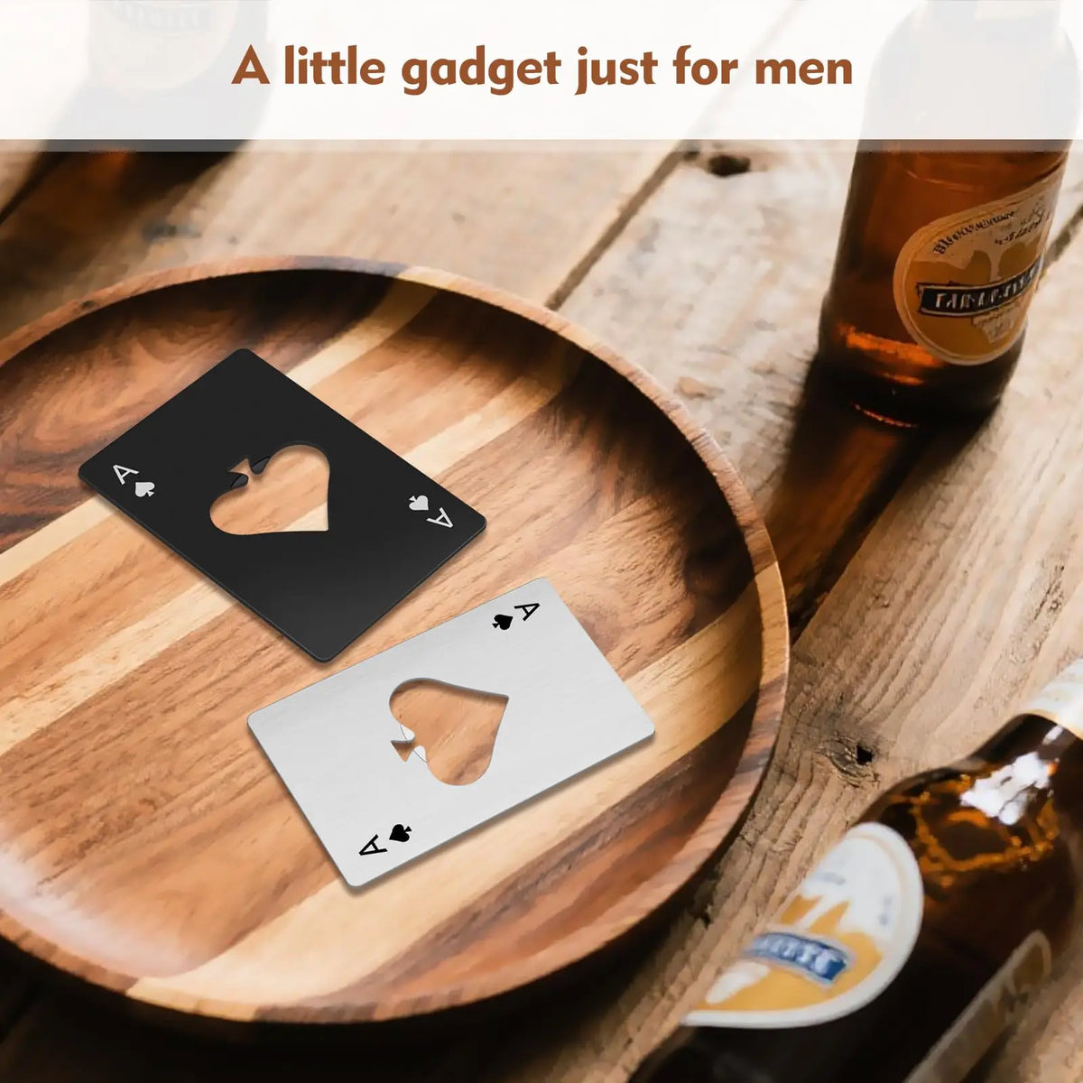 Ace of Spades Stainless Steel Bottle Opener – Card Size