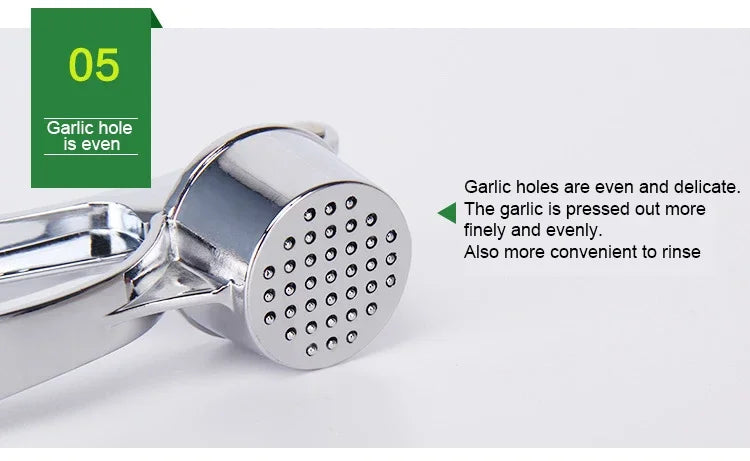 Stainless Steel Garlic Press & Ginger Masher