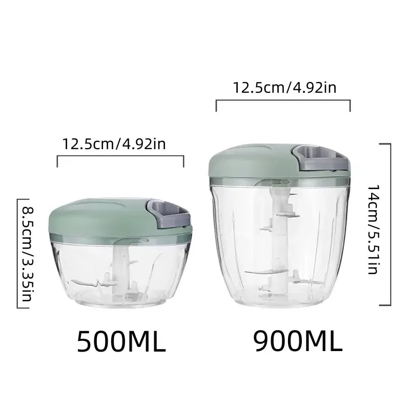 Manual Vegetable & Garlic Chopper – 500ml / 900ml