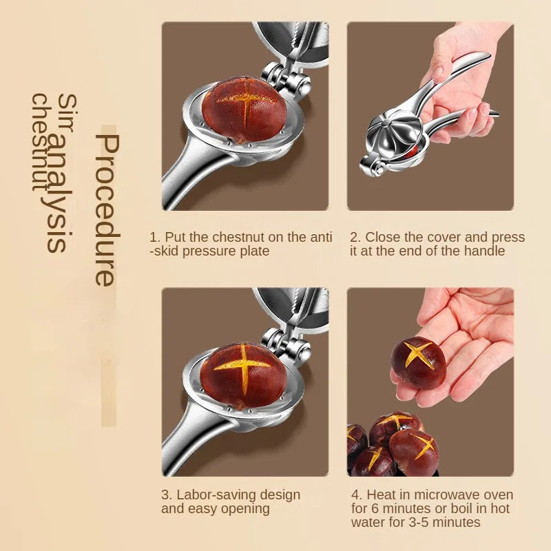 Chestnut Opener & Nut Cracker – Stainless Steel Blade