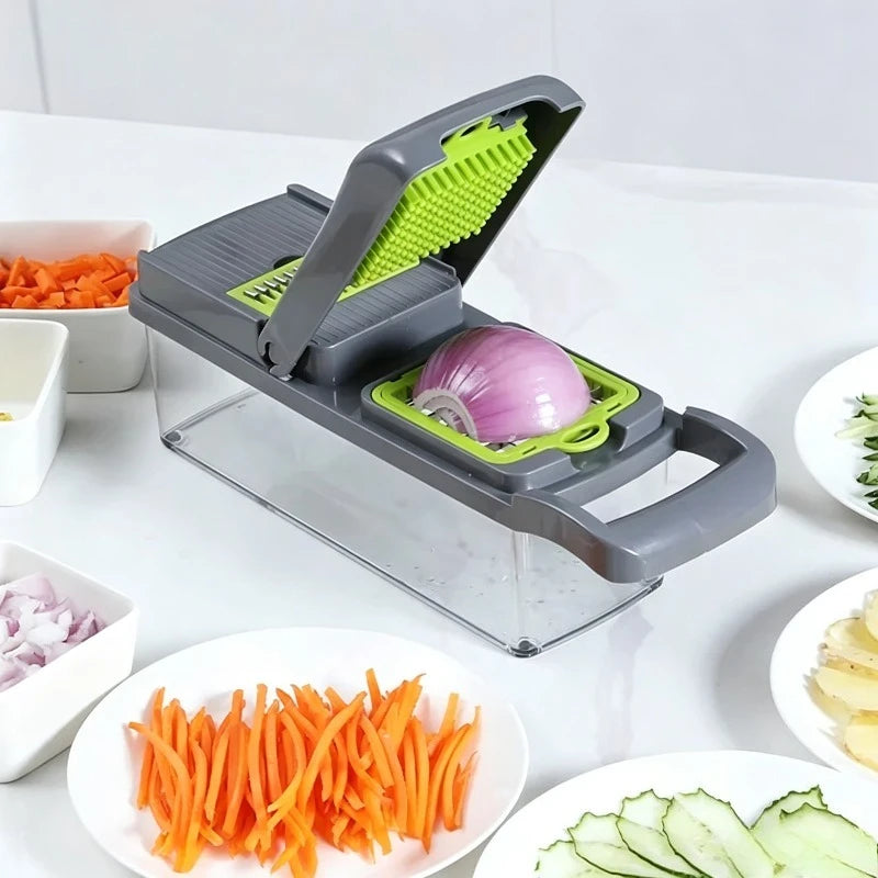 16-in-1 Vegetable Chopper & Slicer with Storage Container