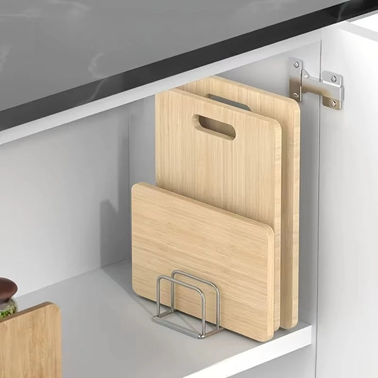 Pot Lid & Cutting Board Organizer Rack – Space-Saving Kitchen Storage
