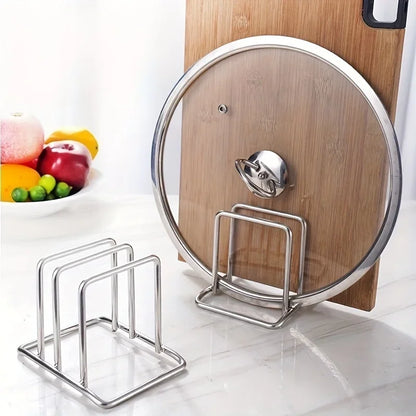 Pot Lid & Cutting Board Organizer Rack – Space-Saving Kitchen Storage