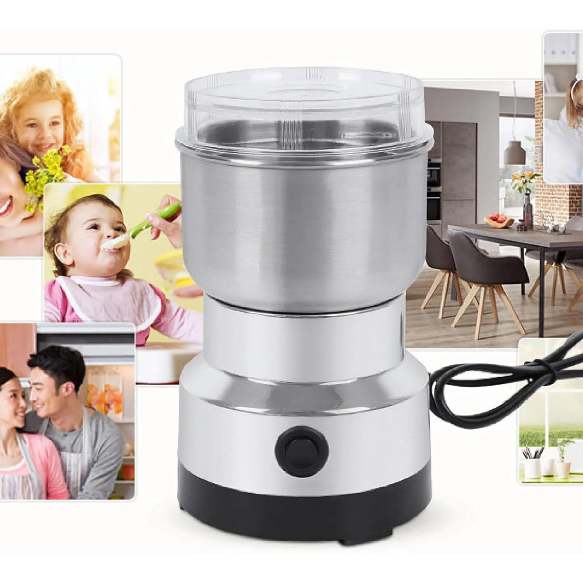 Electric Coffee & Spice Grinder – 150W Stainless Steel Blade