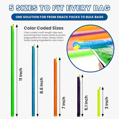 Reusable Plastic Food Bag Sealing Clips – 5/10 Pieces