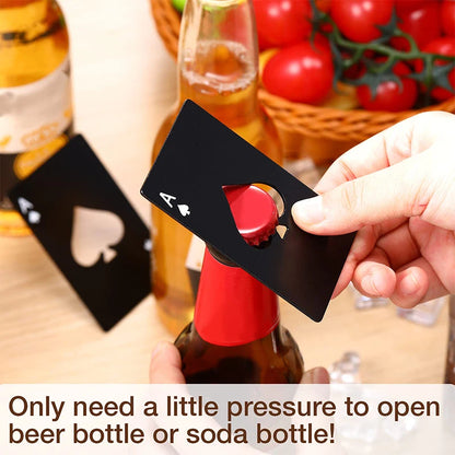 Ace of Spades Stainless Steel Bottle Opener – Card Size