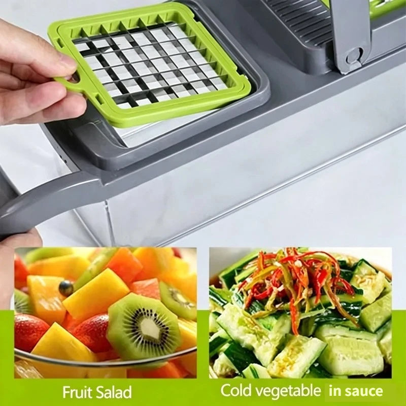 16-in-1 Vegetable Chopper & Slicer with Storage Container