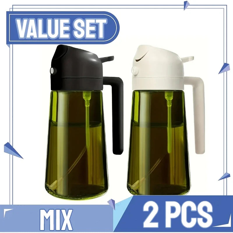 2-in-1 Oil Sprayer & Dispenser Bottle – 500ml
