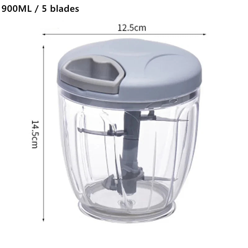 Manual Vegetable & Garlic Chopper – 500ml / 900ml