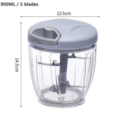 Manual Vegetable & Garlic Chopper – 500ml / 900ml