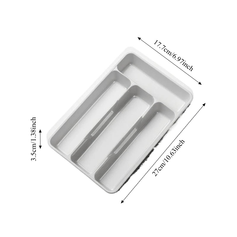 Adjustable Kitchen Drawer Organizer Tray – Utensil Storage