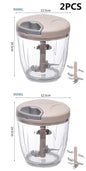 Manual Food Chopper with Stainless Steel Blades – 500ml / 900ml