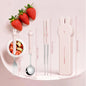 Portable Stainless Steel Cutlery Set with Cartoon Case – 3/4 Pieces