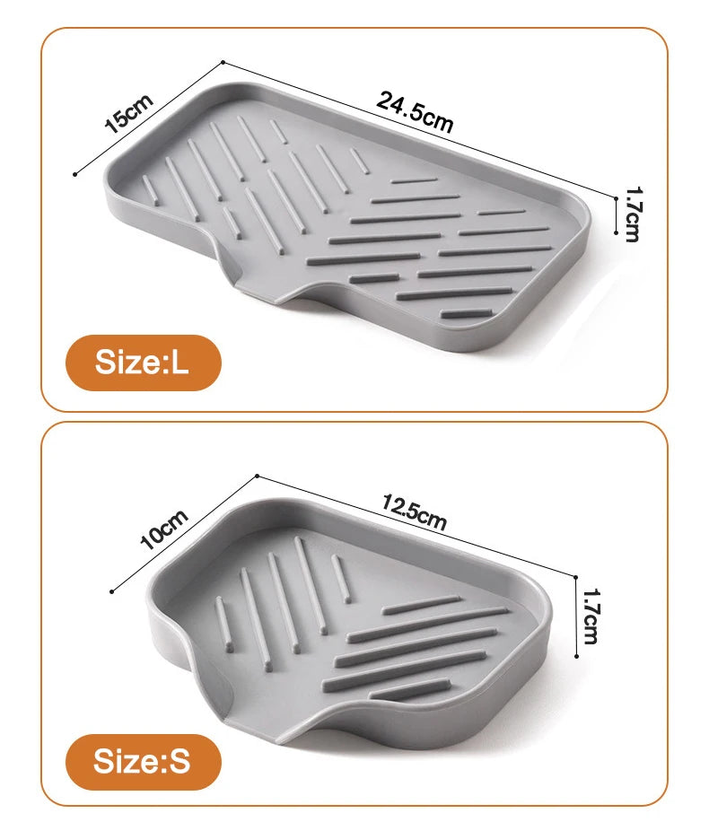 Silicone Sink Tray with Drainage – Small & Large Sizes
