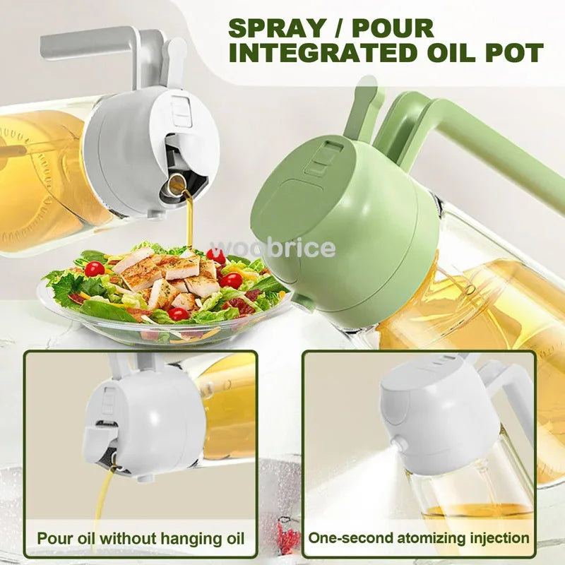 2-in-1 Oil Sprayer & Dispenser Bottle – 500ml