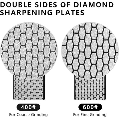 Foldable Double-Sided Diamond Knife Sharpener – 400/600 Grit