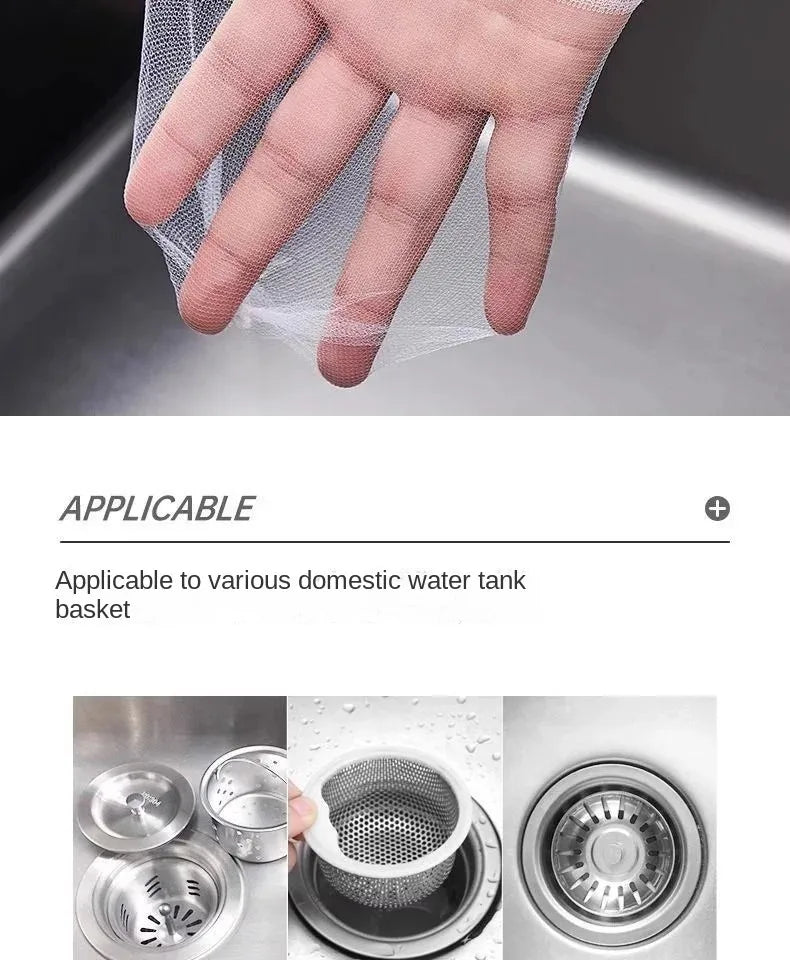 Disposable Sink Drain Mesh Filters – 50–500 Pack