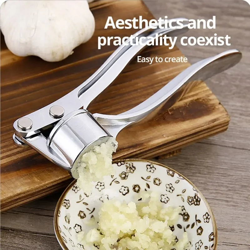 Stainless Steel Garlic Press & Ginger Masher