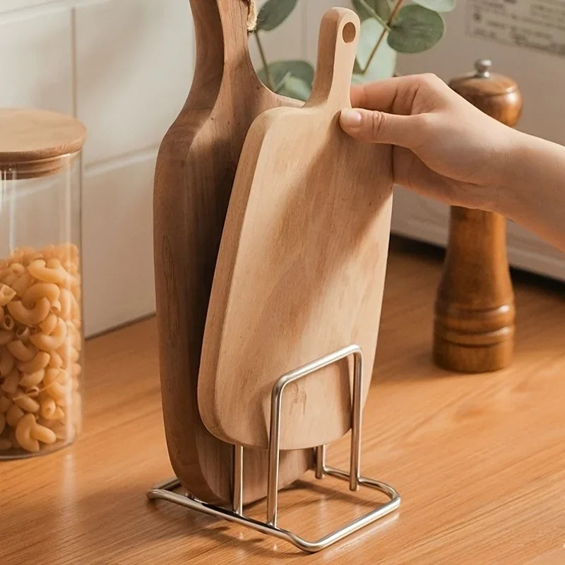 Pot Lid & Cutting Board Organizer Rack – Space-Saving Kitchen Storage