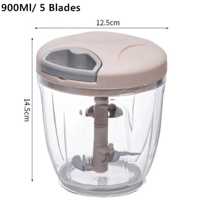 Manual Vegetable & Garlic Chopper – 500ml / 900ml