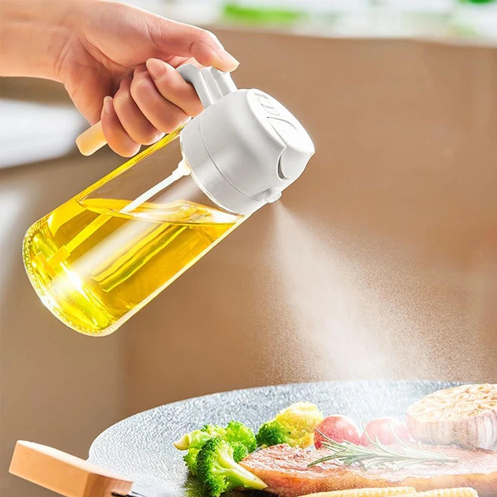 2-in-1 Plastic Oil Sprayer & Dispenser Bottle – 500ml