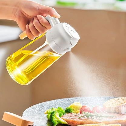 2-in-1 Plastic Oil Sprayer & Dispenser Bottle – 500ml