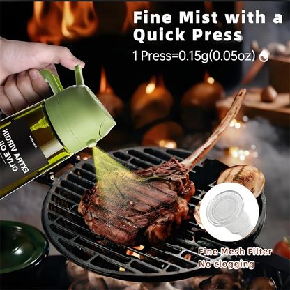 2-in-1 Glass Oil Sprayer & Dispenser Bottle – 470ml