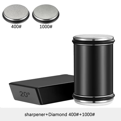 Rolling Knife Sharpener Kit with 15°/20° Magnetic Angle Guide