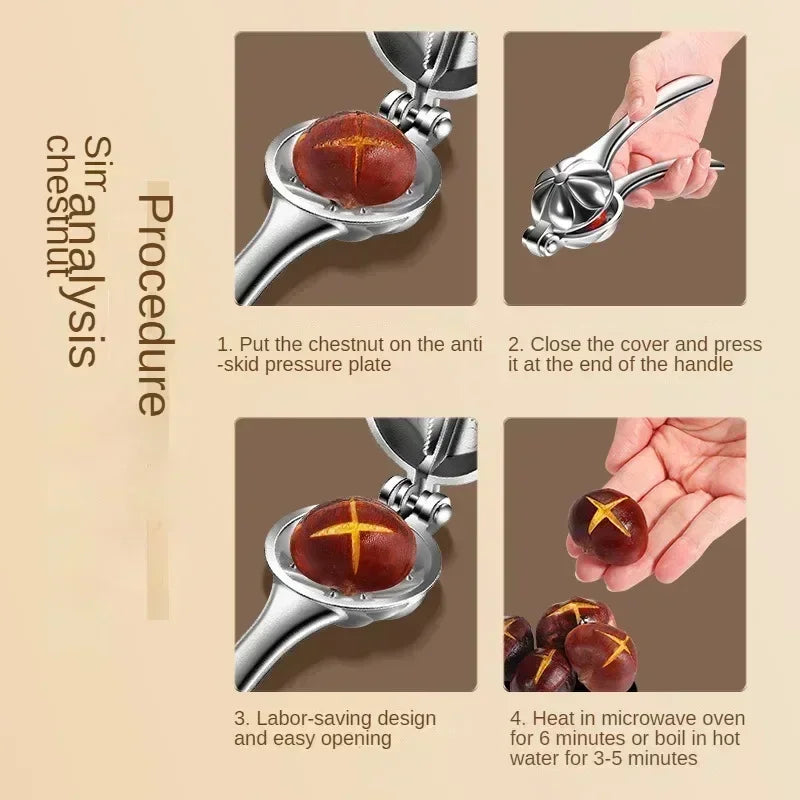 Chestnut Opener & Nut Cracker – Stainless Steel Blade