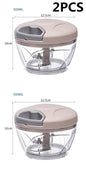 Manual Food Chopper with Stainless Steel Blades – 500ml / 900ml