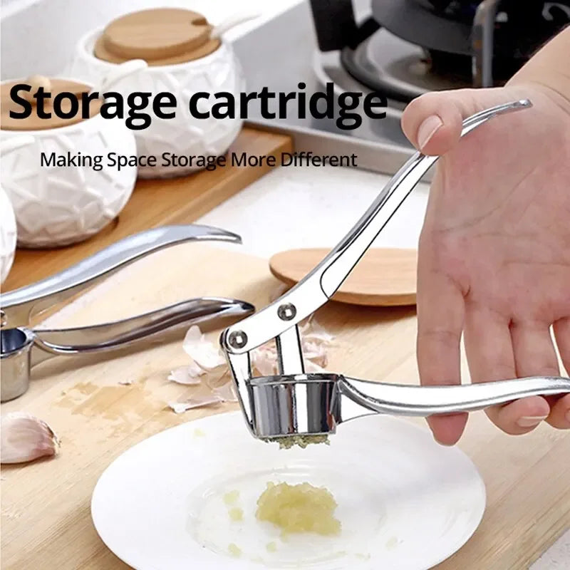 Stainless Steel Garlic Press & Ginger Masher