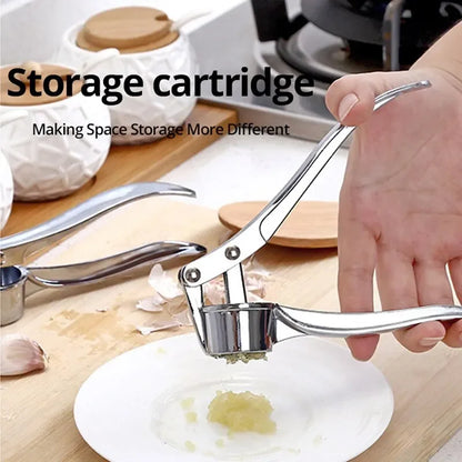 Stainless Steel Garlic Press & Ginger Masher