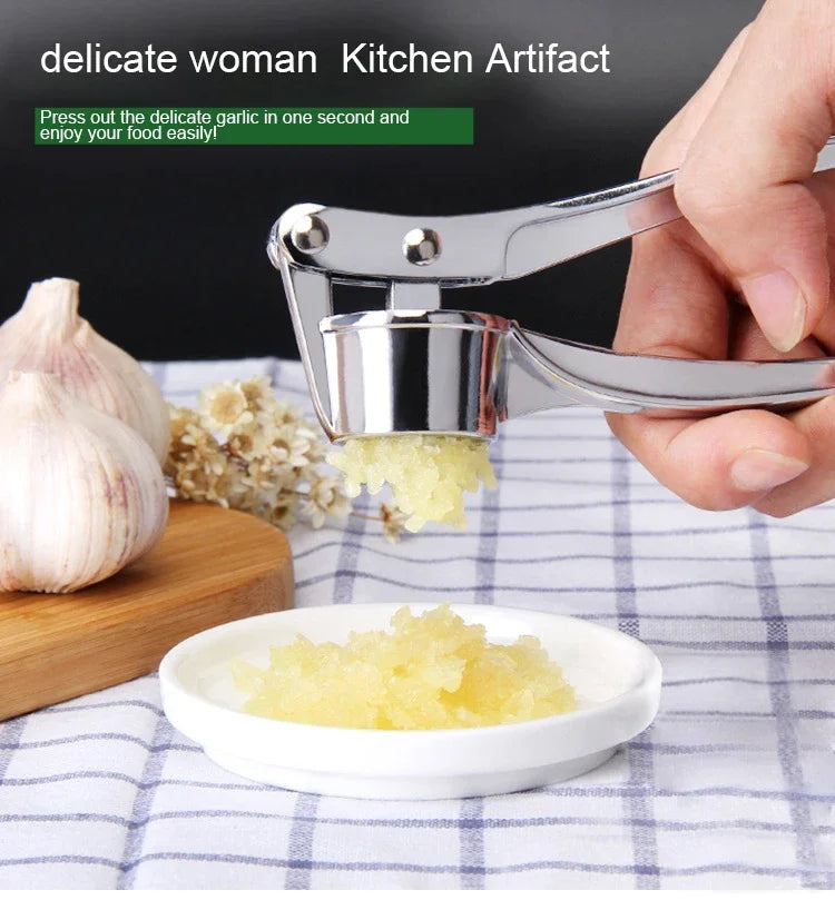 Stainless Steel Garlic Press & Ginger Masher