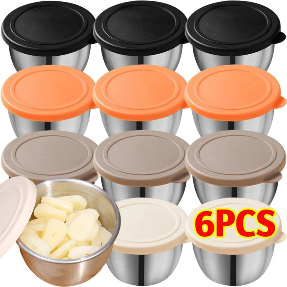 Stainless Steel Sauce Cups with Lids – 75ml