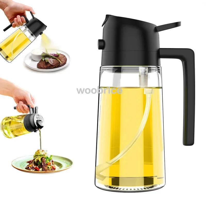 2-in-1 Oil Sprayer & Dispenser Bottle – 500ml