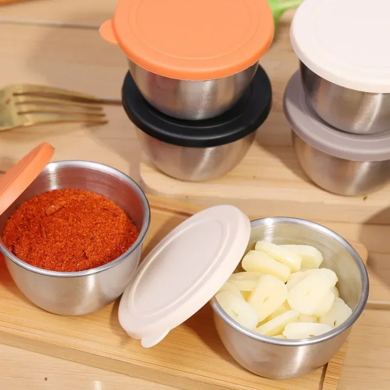 Stainless Steel Sauce Cups with Lids – 75ml